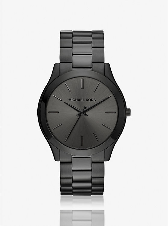 Oversized Slim Runway Black-Tone Watch | Michael Kors US