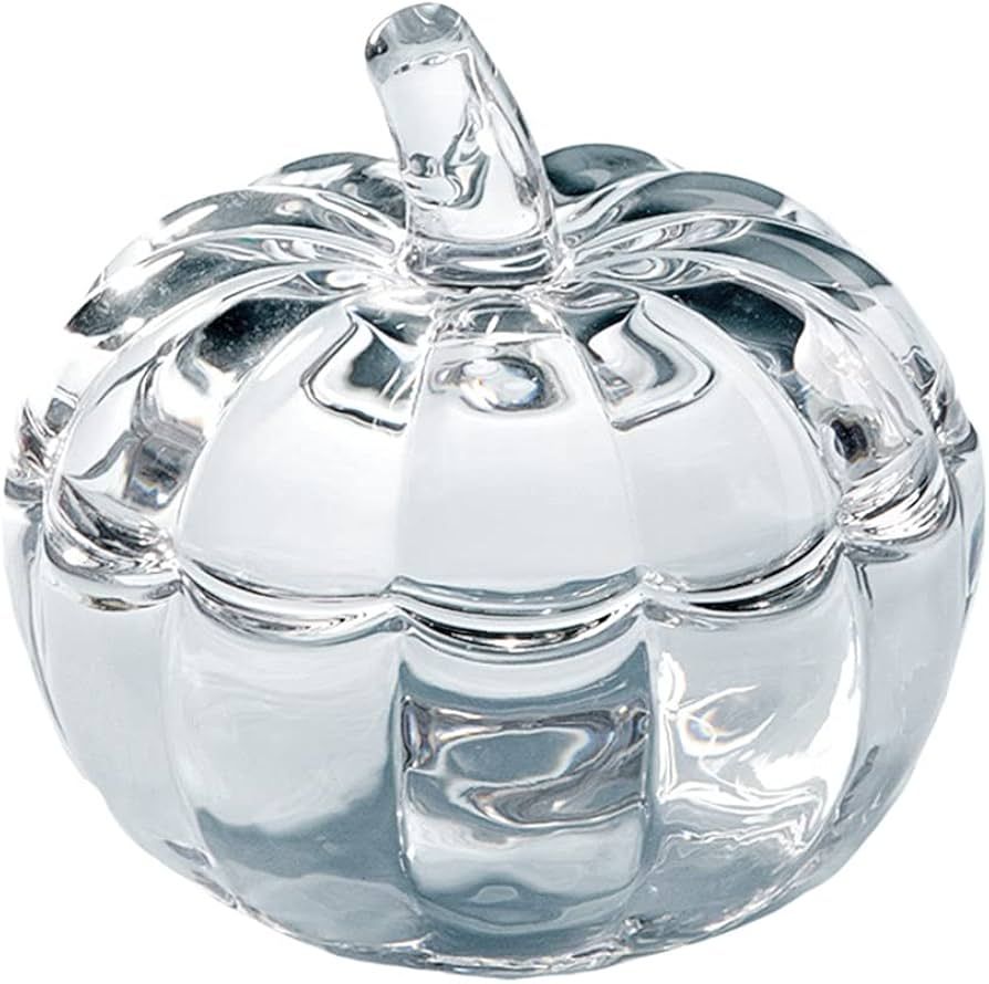 123Arts Crystal Glass Pumpkin Sugar Bowls Snack Jar Candy Dish Storage with Lid | Amazon (US)