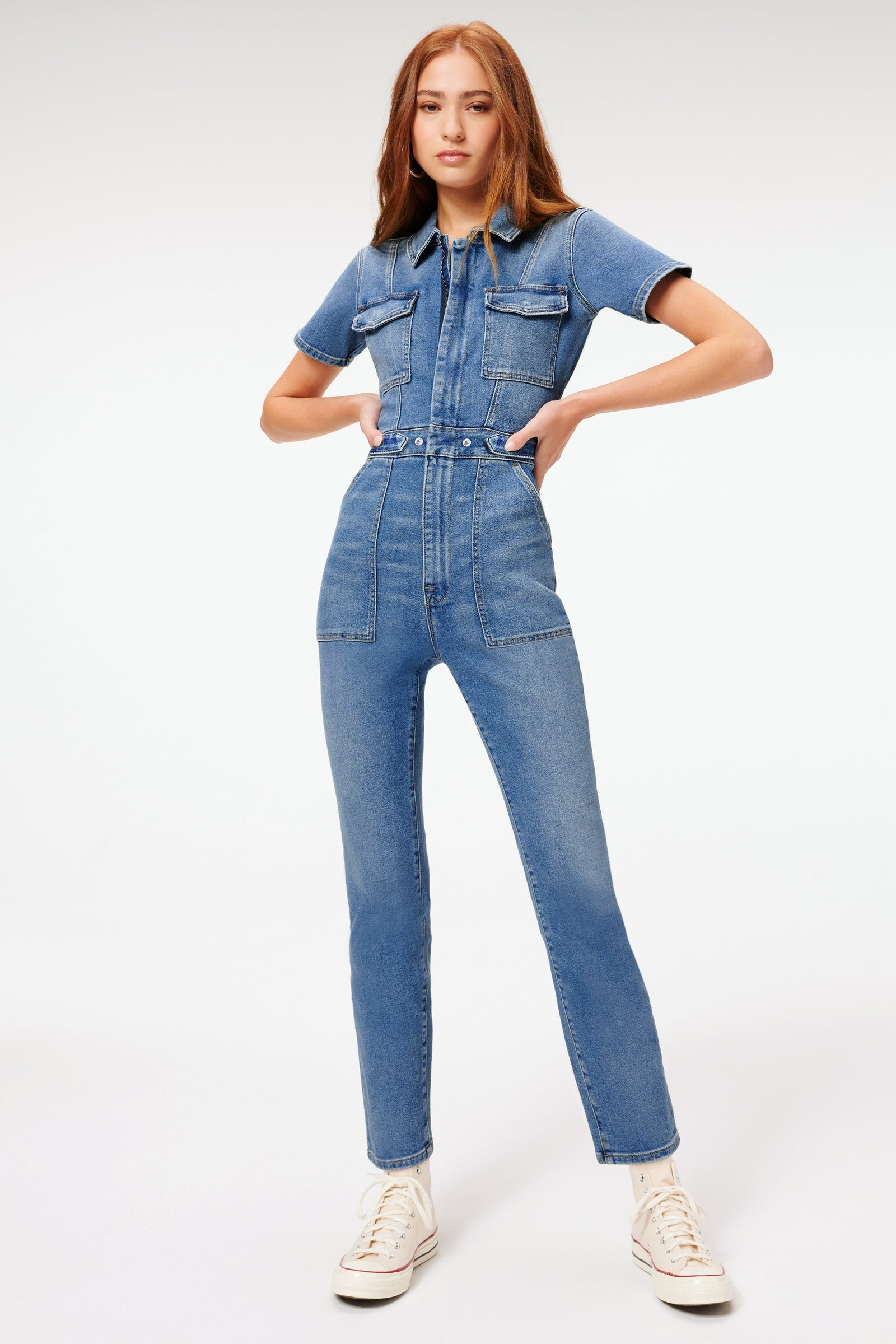 FIT FOR SUCCESS JUMPSUIT | SORORITY PINK003 | Good American