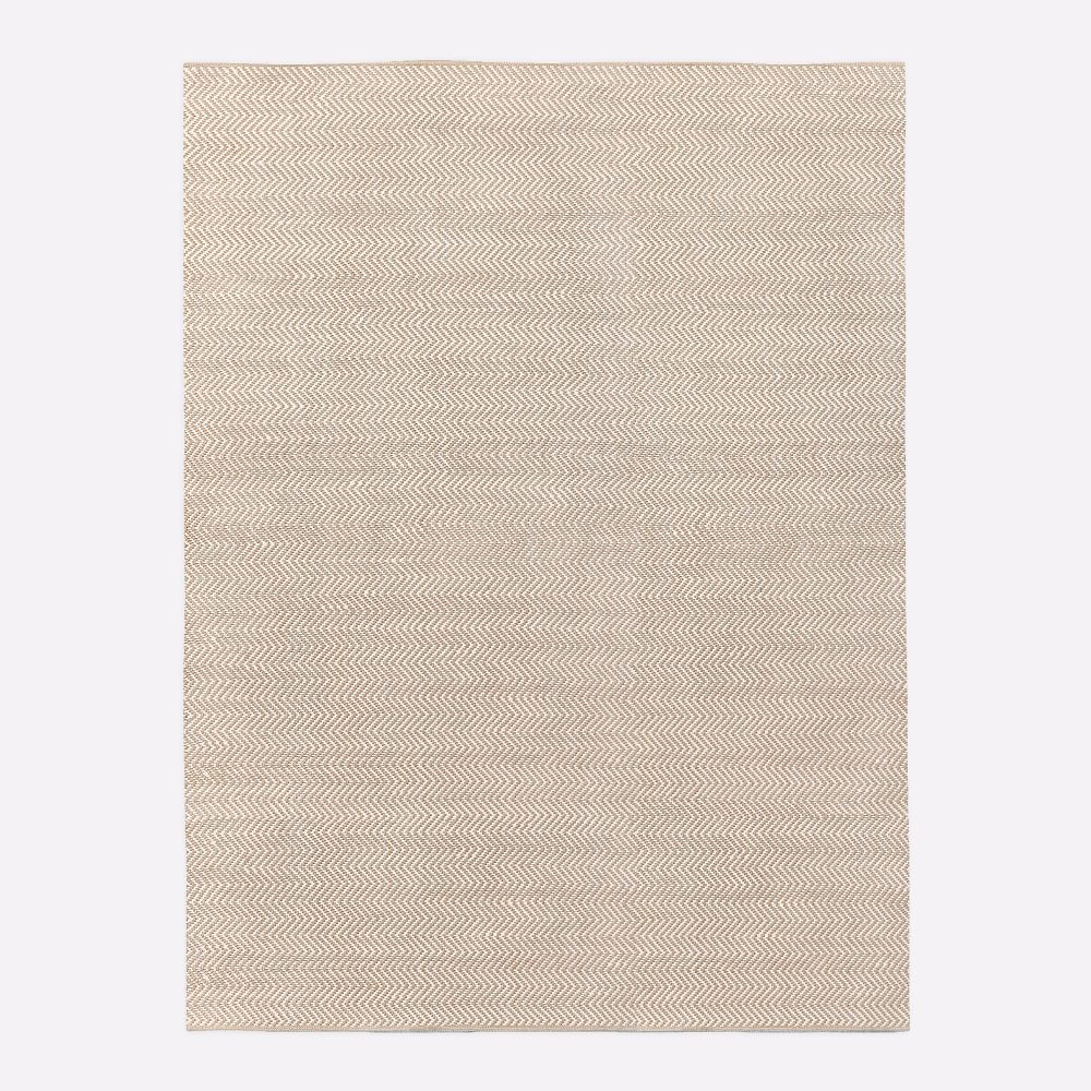 Rope Herringbone Indoor/Outdoor Rug, 5x8, Alabaster | West Elm (US)