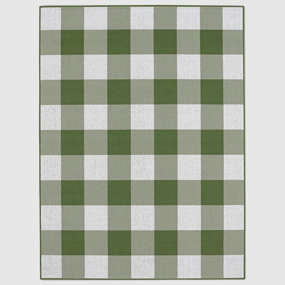 7' x 10' Buffalo Plaid Outdoor Rug Green - Threshold , Size: 7'10""x10' | Target