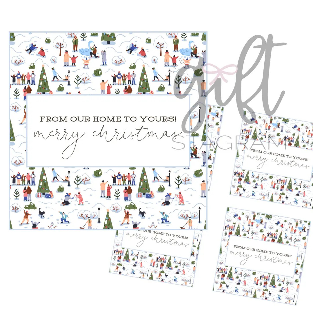 From Our Home to Yours Merry Christmas Gift Tag | DIGITAL DOWNLOAD | Holiday Gift Tags | Merry Ch... | Etsy (US)