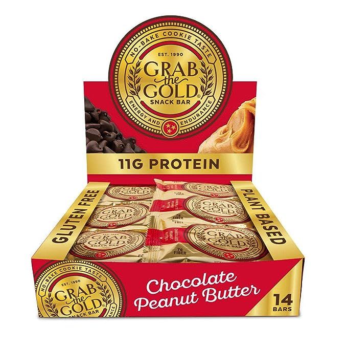 GRAB THE GOLD Snack Bars, Chocolate Peanut Butter (14 Bars - Amazon Exclusive) 11g Plant-Based Pr... | Amazon (US)