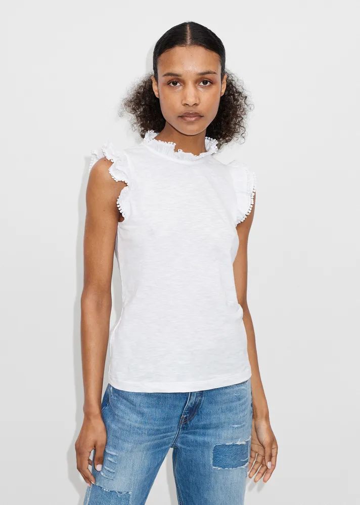 Broderie Frill Detail Tank | ME + EM