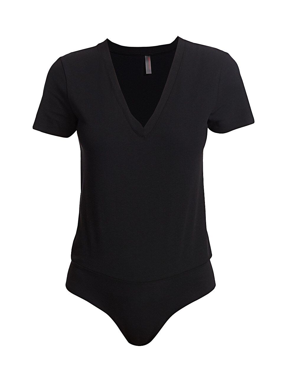 Commando Women's Essential Cotton Tee Bodysuit - Black - Size Medium | Saks Fifth Avenue