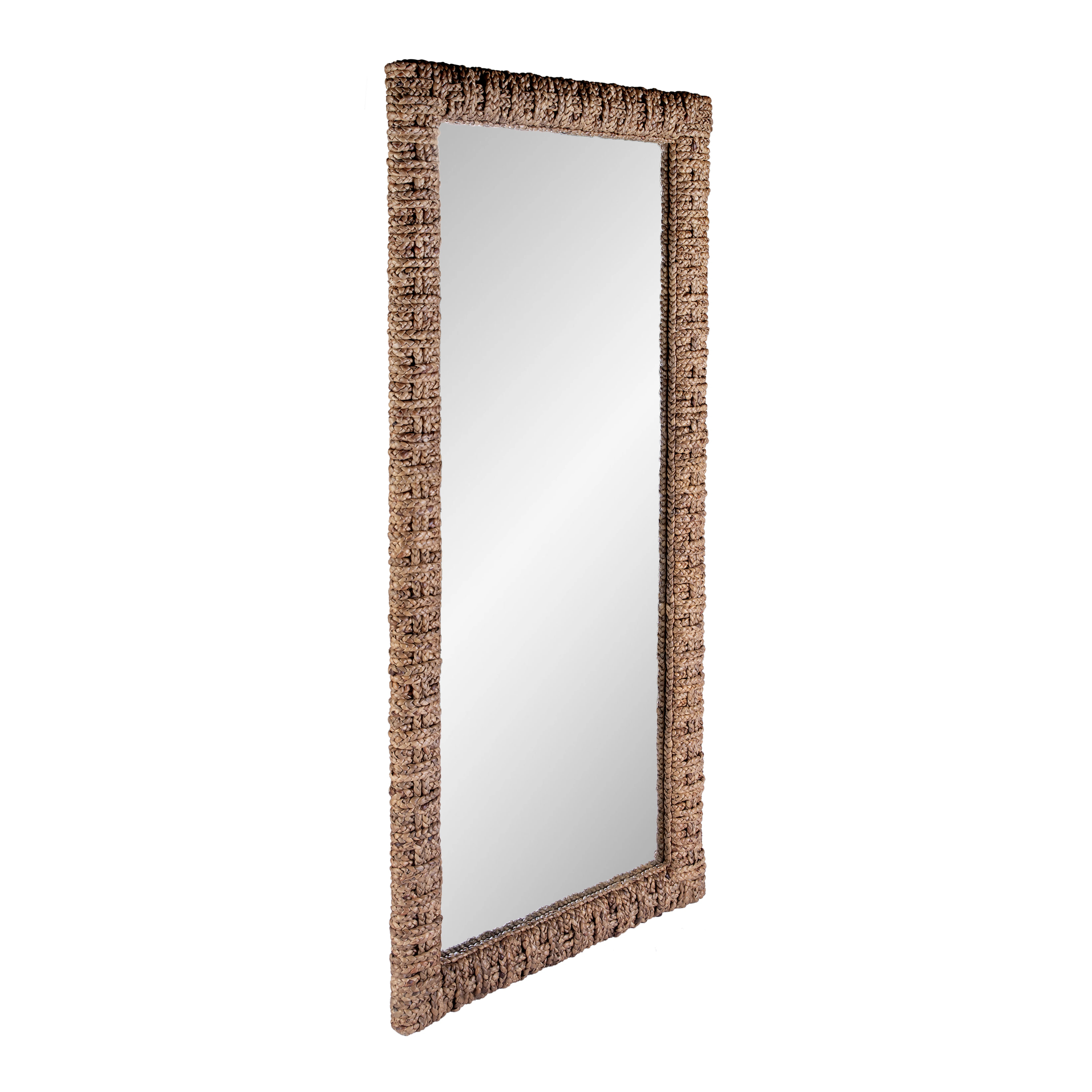 Starbrick Woven Water Hyacinth Floor Mirror | Wayfair North America