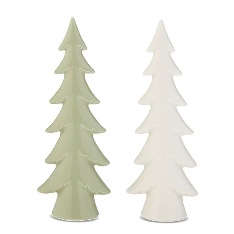 Holiday Time Christmas 8 inch Ceramic Holiday Tree Tabletop Décor - Walmart.com | Walmart (US)