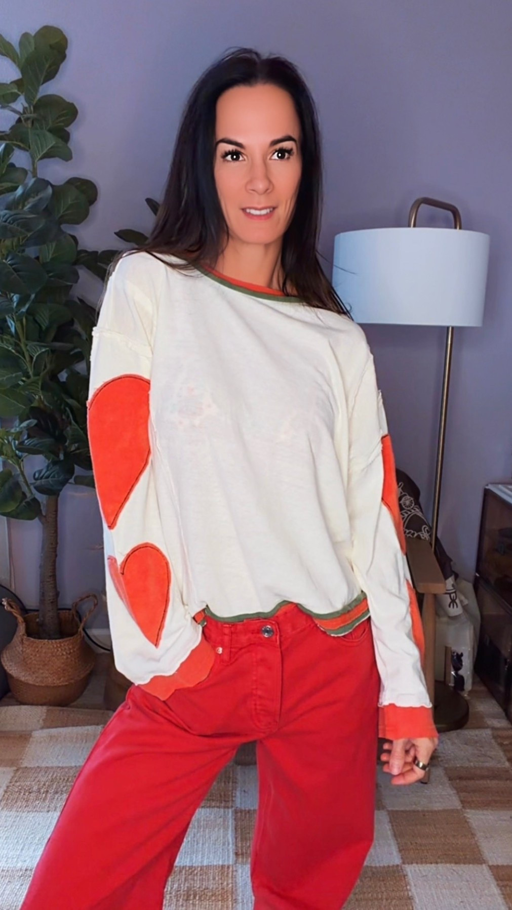 GRWM in my favorite kinda outfit… bold red denim + heart-detailed tee = main character energy ❤️‍🔥

Oversized on purpose because comfy + cute is always the goal — and yes, I’m fully here for this slouchy, effortless vibe. Throw on sunnies, slide into your cutest sandals, and call it a day.

This is your sign to wear the fun jeans and the statement tee.

Wearing 24 in denim, XS top

#NicoleColeeStyle #RedDenim #GRWMStyle #ValentinesVibes #OversizedFit



#LTKdayinmylife #LTKValentine #LTKgrwm