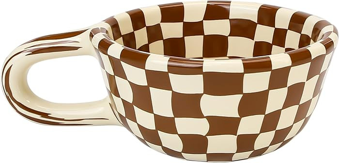 Checkered Coffee Mug 5oz 4x2 inch, Creative Irregular Checkerboard Ceramic High-value Retro After... | Amazon (US)