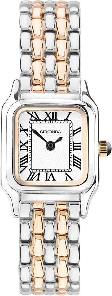 Sekonda Monica Ladies 20mm Quartz Watch in White with Analogue Display, and Two Tone Alloy Strap | Amazon (US)