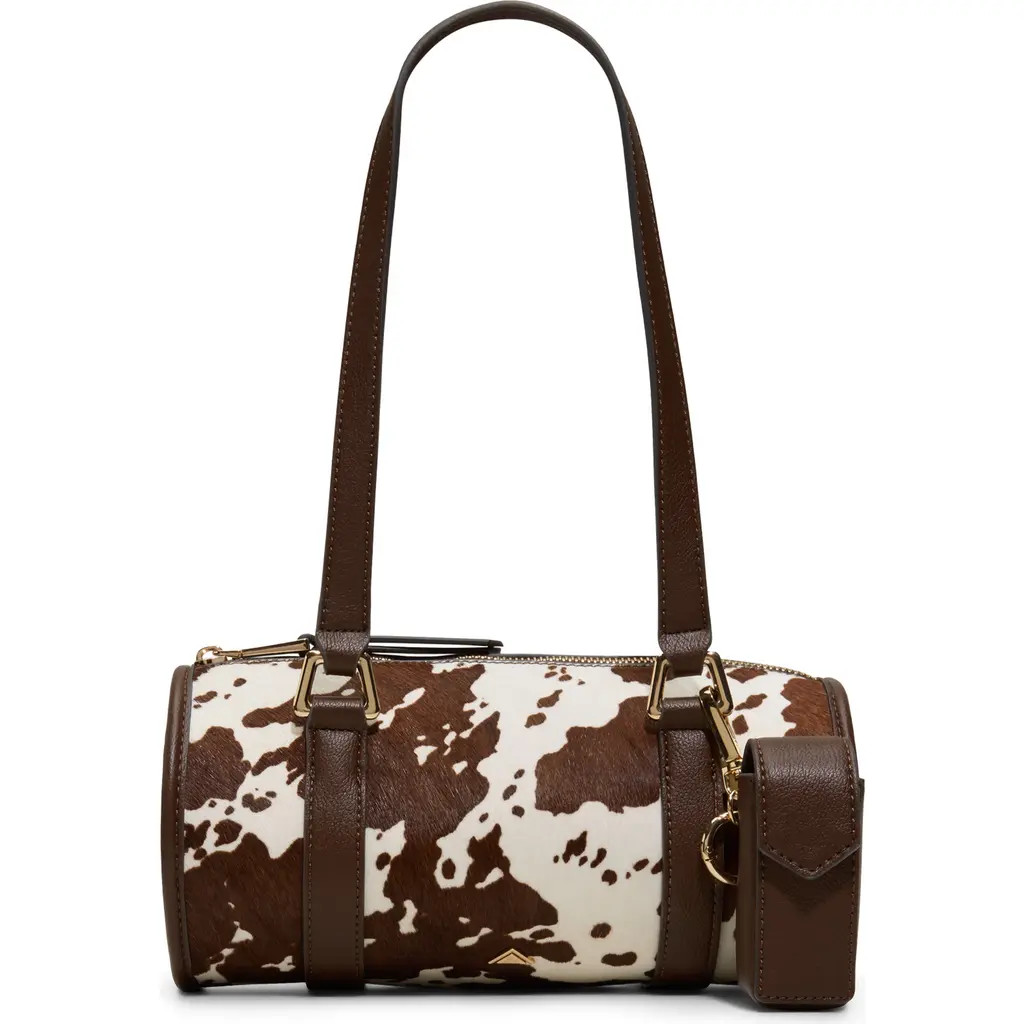 ALDO Beatrizz Genuine Calf Hair Barrel Bag in Other Brown at Nordstrom | Nordstrom