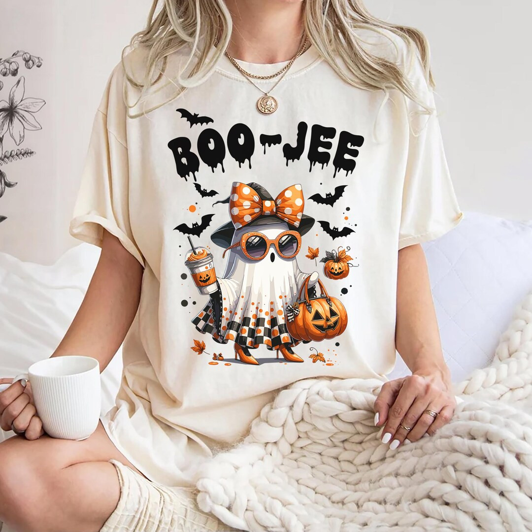Comfort Colors® Halloween Boo Jee Shirt Ghost Sweatshirt Cute Boo-jee Shirt Boojee Spooky Ghost ... | Etsy (US)