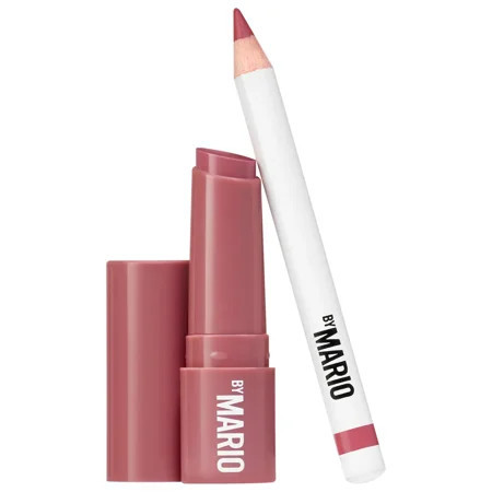 Makeup by Mario Mini Plumping Lip Serum Rosewood Glow & Ultra Suede Lip Pencil Rich Mauve | Walmart (US)