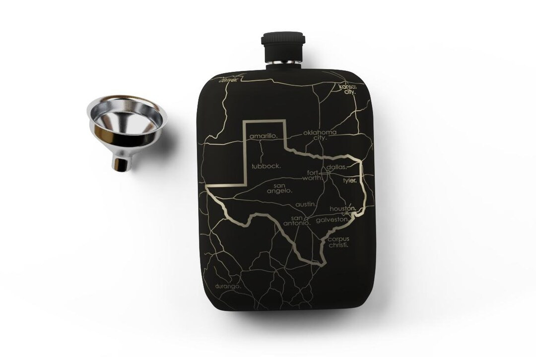 Texas state Flask - Matte Black - Etsy | Etsy (US)