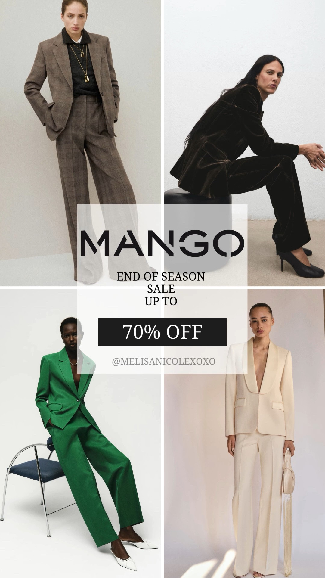There is nothing that I love more than a good power suit. Wearing a great fitting suit just sends your confidence through the roof. Mango currently has up to 70% off suits. 

#LTKSuits



#LTKSeasonal #LTKWorkwear #LTKSaleAlert