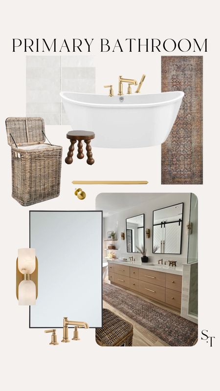 Bathroom designs, tub, tiles, bathroom runner, bathroom Mirrors, vanity mirror 

#LTKhome #LTKsalealert #LTKstyletip