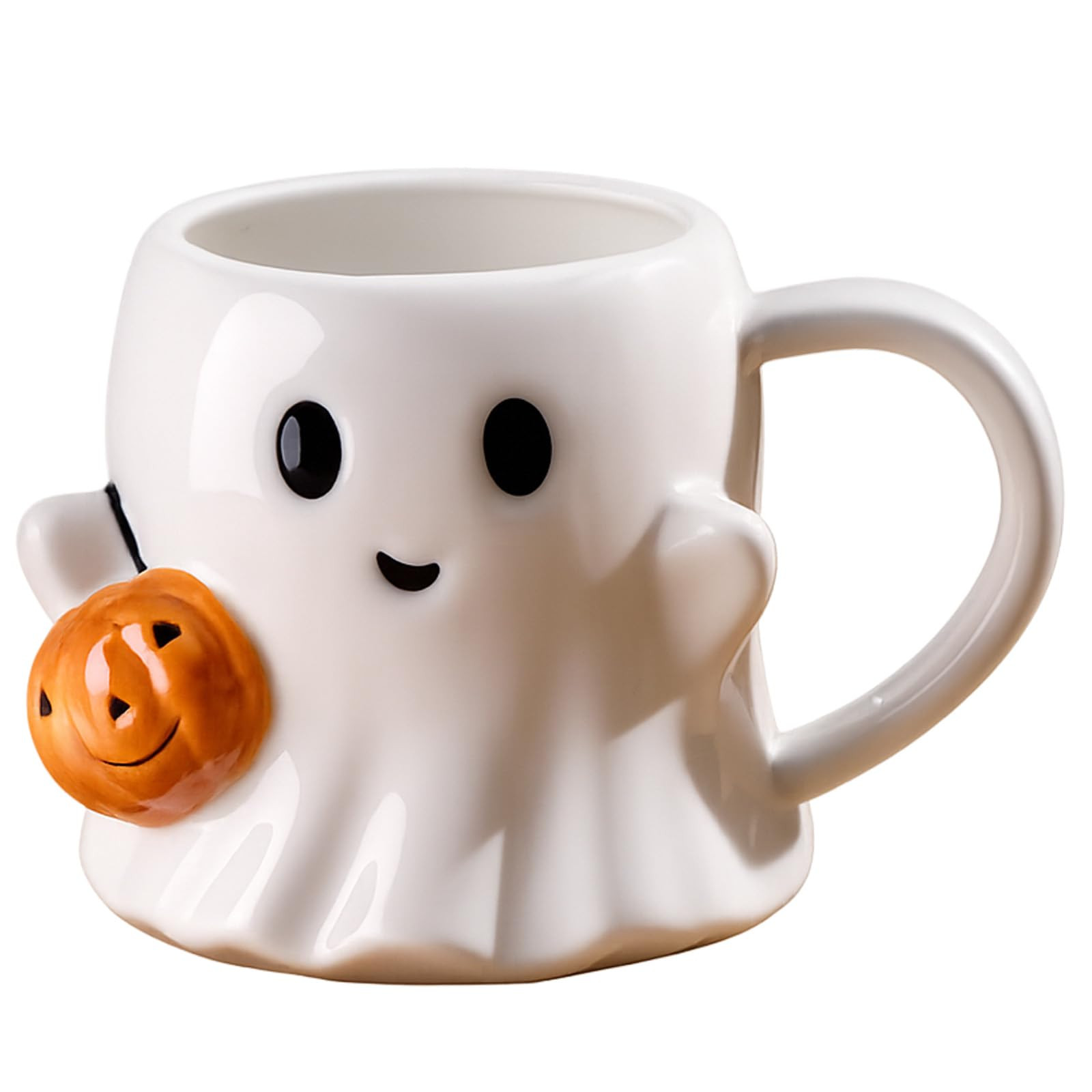 EWEISHEIT Halloween Handheld Pumpkin Elf Coffee Mug - 600ml Cute White Spooky Face Cup, Holiday G... | Amazon (CA)