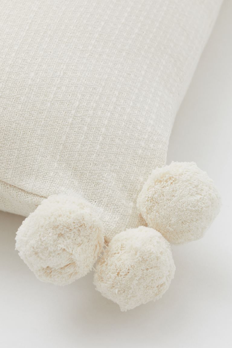 Pompom-detail Cushion Cover | H&M (US + CA)