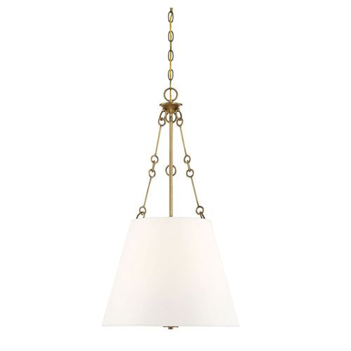 Selby Warm Brass Four-Light Pendant | Bellacor