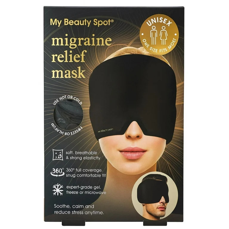 My Beauty Spot Therapeutic Migraine Facial Mask with Gel Inserts for Relaxation & Pain Relief | Walmart (US)