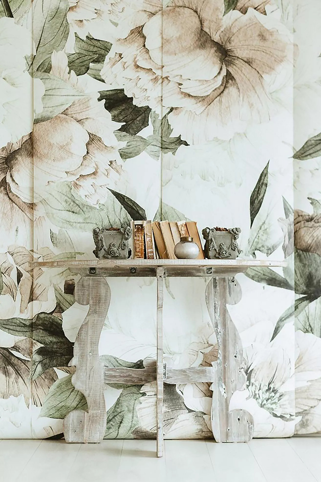 Anewall Blush Bouquet Mural | Anthropologie (US)