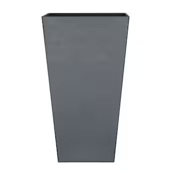 allen + roth 33.6-Quart Gray Resin Planter with Drainage Holes | Lowe's