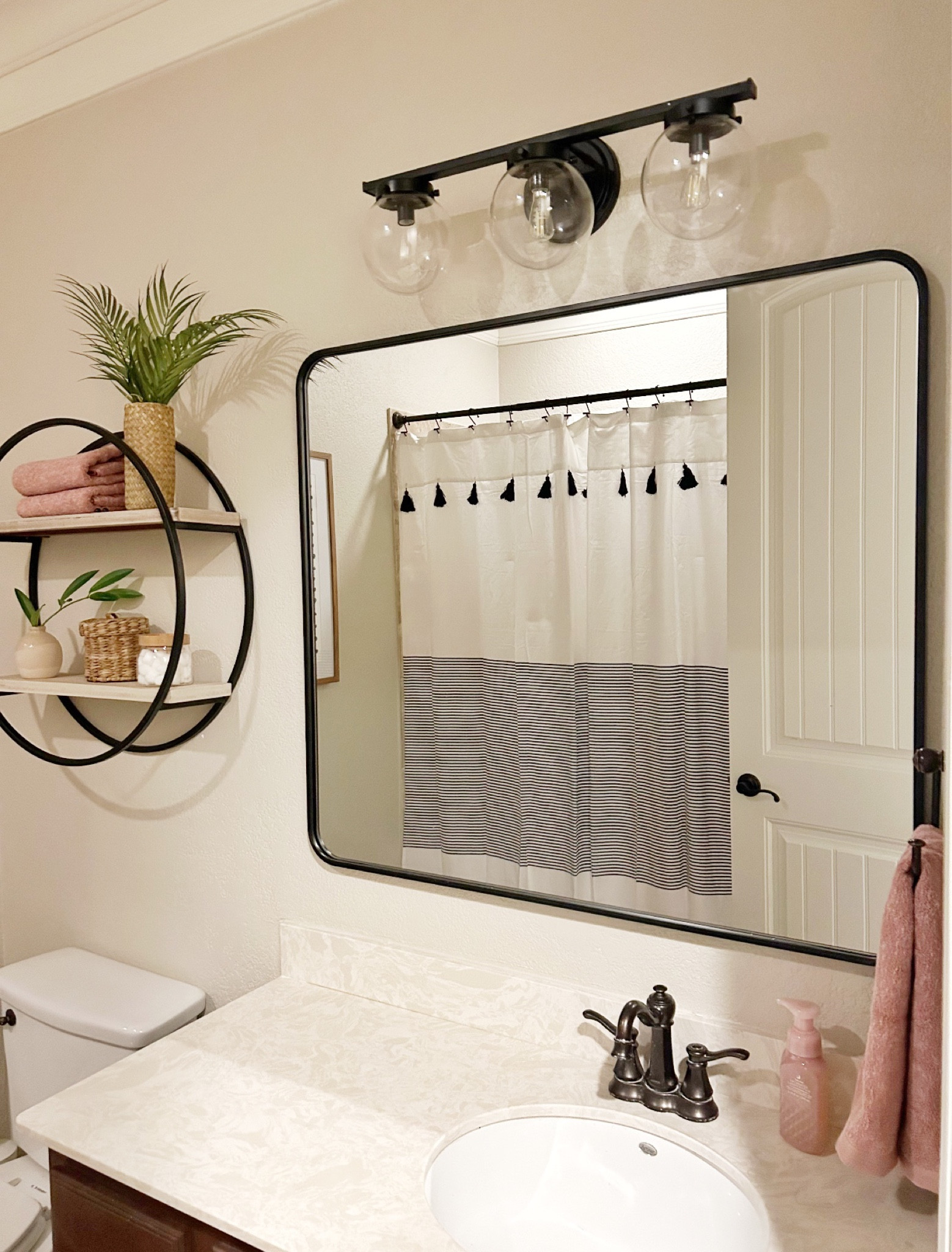 Mini makeovers are the best!  This teenage bathroom was quick and easy transition! #bathroom #guestbathroom #bathdesign #bathroomdesign

#LTKhome #LTKstyletip