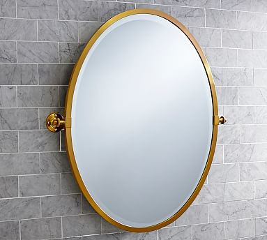Kensington Oval Pivot Mirror | Pottery Barn (US)