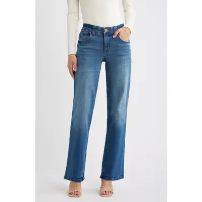 Wit & Wisdom Sawyer Straight Leg Jeans in Blanched Almond at Nordstrom, Size 12 | Nordstrom