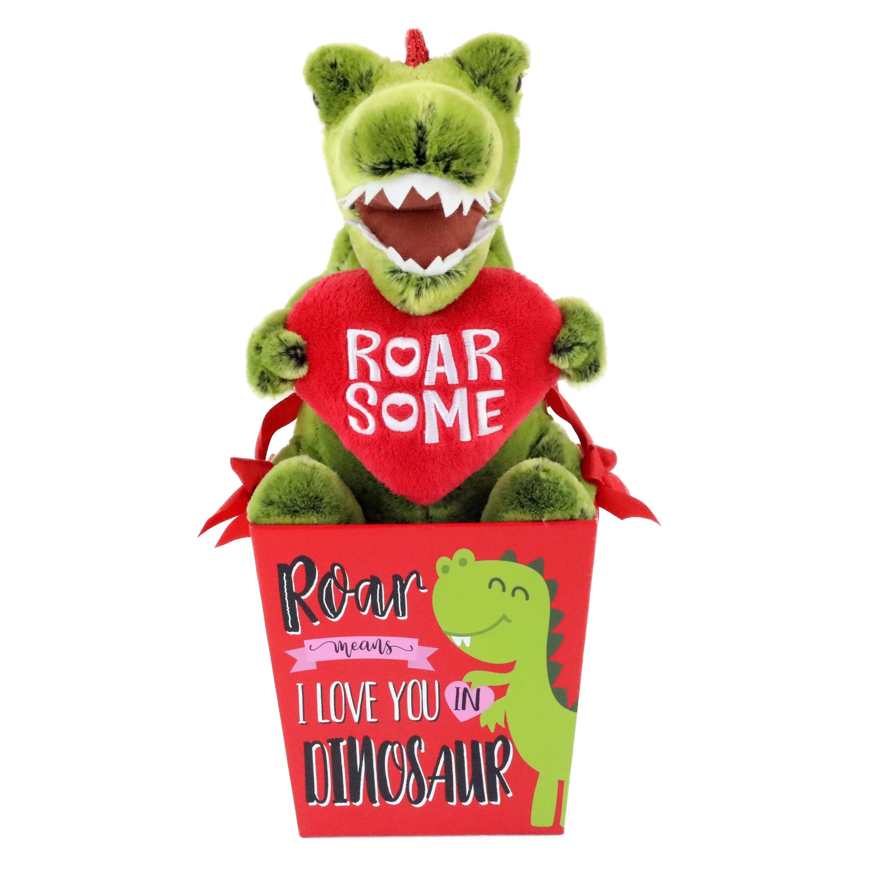 Way To Celebrate Valentine's Day Plush Toy in Gift Box, Dinosaur - Walmart.com | Walmart (US)