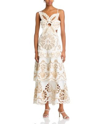 FARM Rio Off White Flower Richelie Dress - Exclusive  | Bloomingdale's Farm Rio | Bloomingdale's (US)