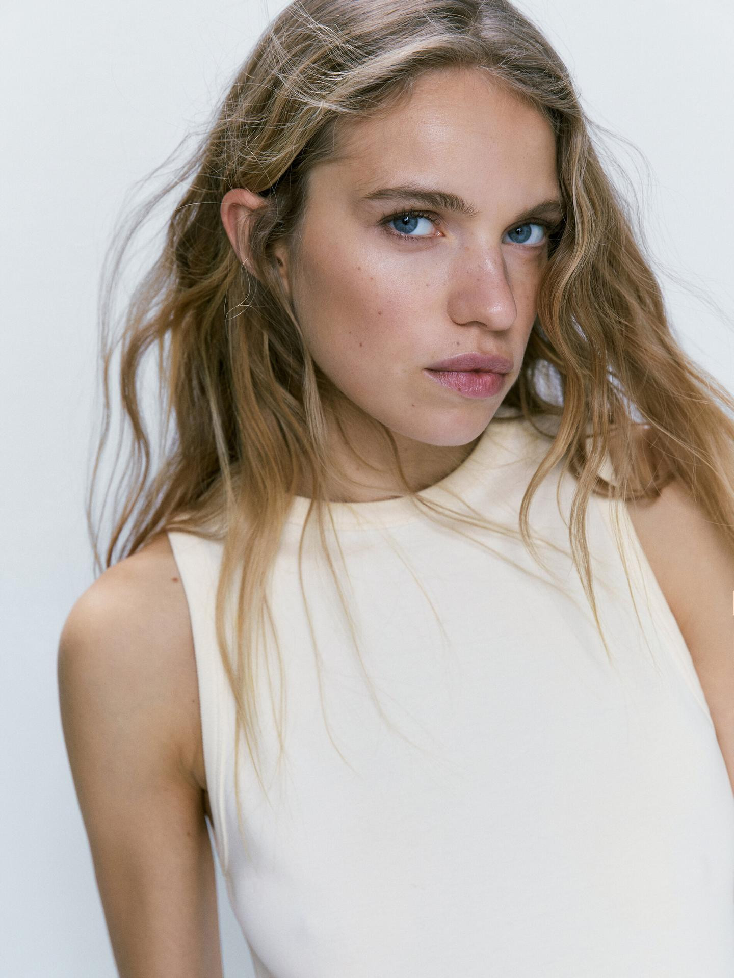 Sleeveless cotton top | Massimo Dutti US