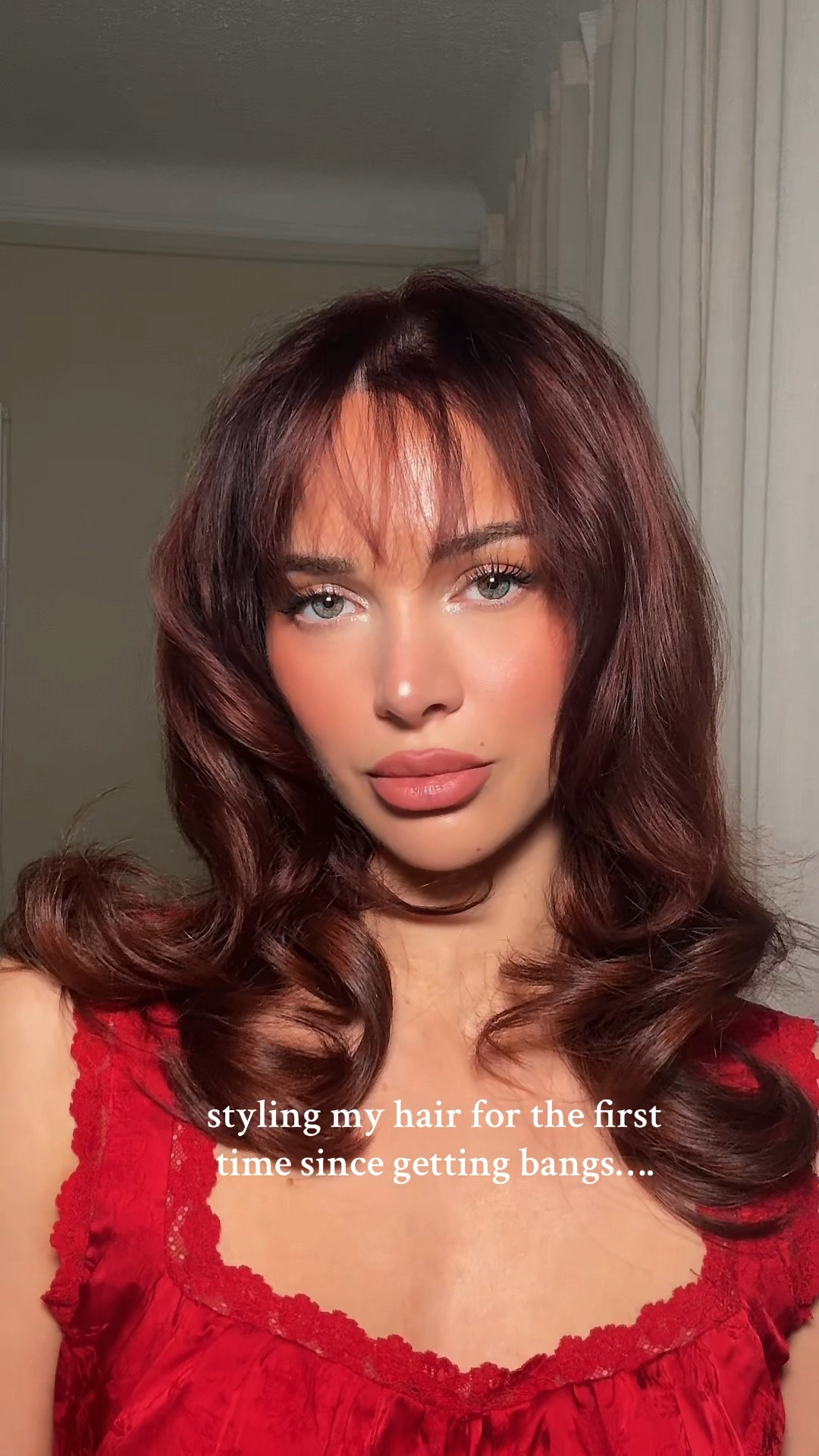 styling bangs + volume 