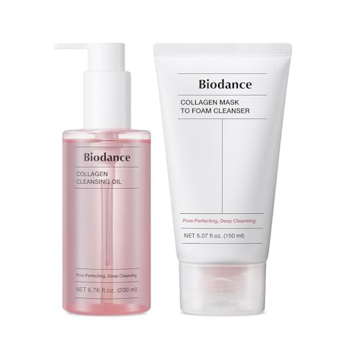 BIODANCE Collagen Cleansing Duo – 2-in-1 Pore Mask to Foam Cleanser & Gentle Cleansing Oil, Hydrating Facial Wash and Makeup Remover for Sensitive Skin, Oily Skin, 5.07 + 6.76 fl. oz. | Amazon (US)