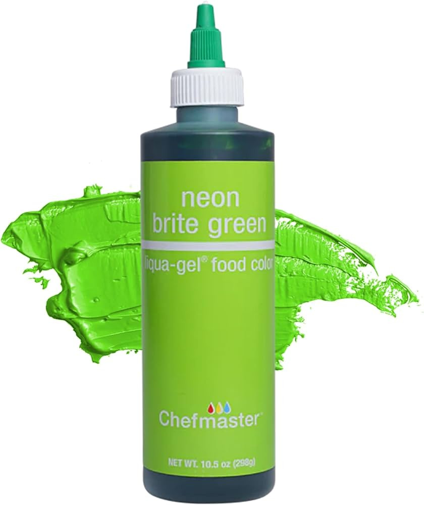 Chefmaster Neon Green Liqua -Gel Food Coloring | Vibrant Color | Professional-Grade Dye for Icing... | Amazon (US)