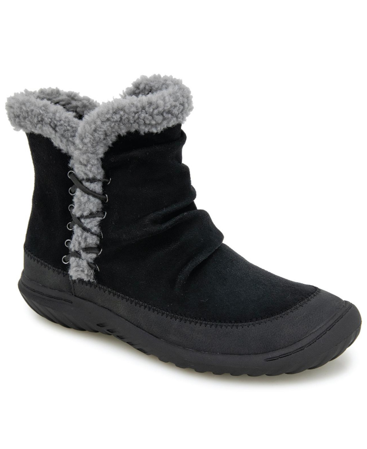 Jbu Women's Briar Cozy Casual Platform Booties - Black | Macy's