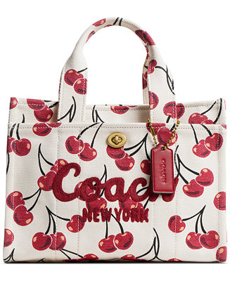 Cherry-Print Canvas 26 Cargo Tote | Macy's