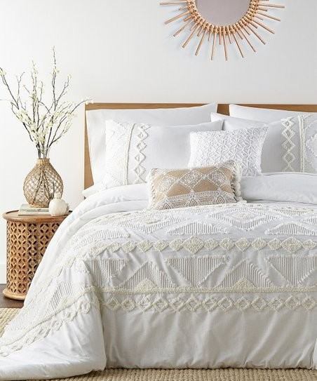 White Harleson Duvet Cover Set | Zulily