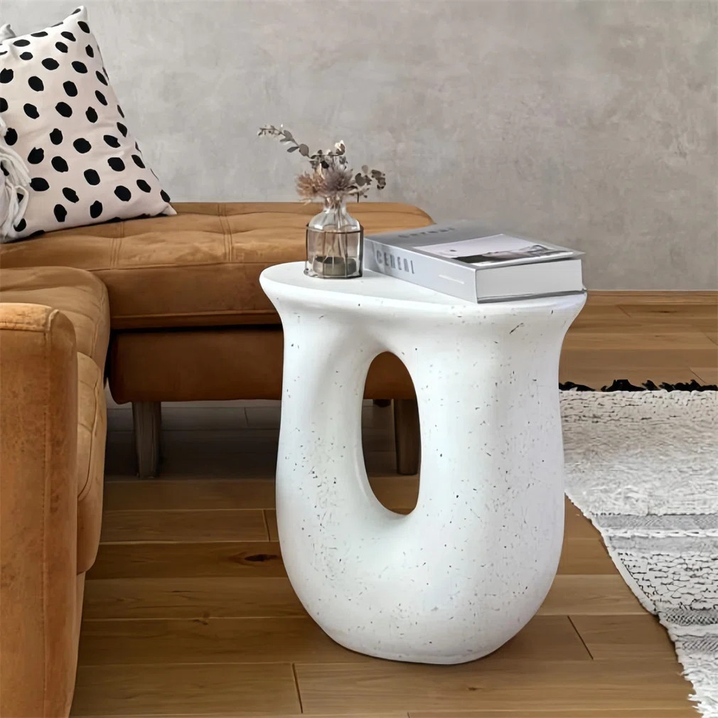 Wrought Studio™ U-Shaped Side Table Concrete Accent Coffee Table & Reviews | Wayfair | Wayfair North America