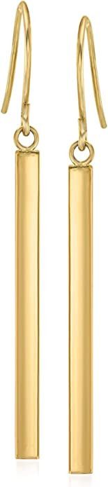 Ross-Simons 14kt Yellow Gold Linear Drop Earrings | Amazon (US)