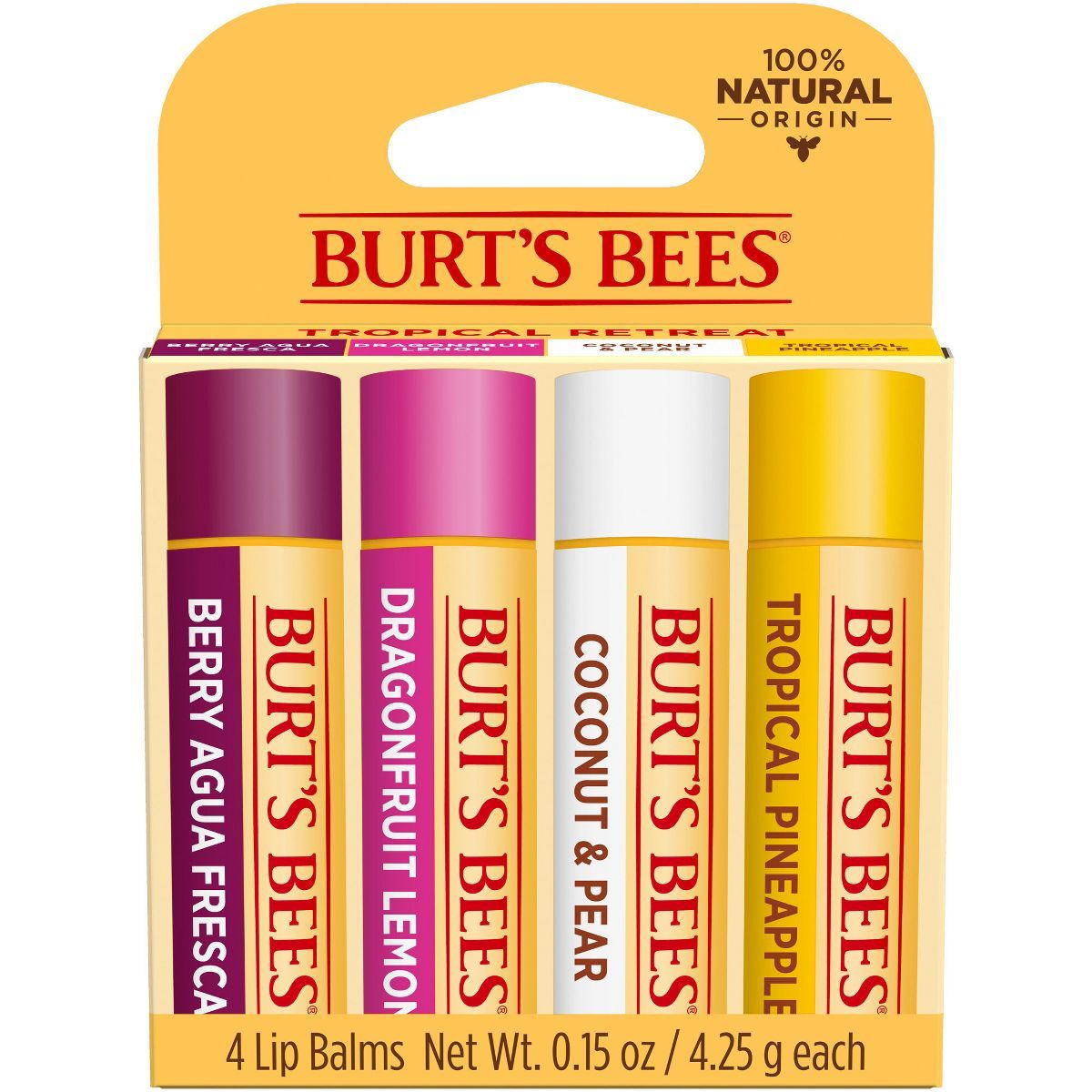Burt's Bees Lip Balm - Tropical Fruit - 4ct | Target