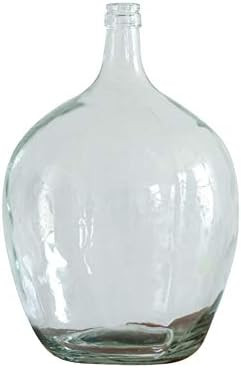 JUIANG Transparent Glass Vase Big Belly Glass Bottle with Wide Base and Slim Neck Decorative Vase... | Amazon (US)