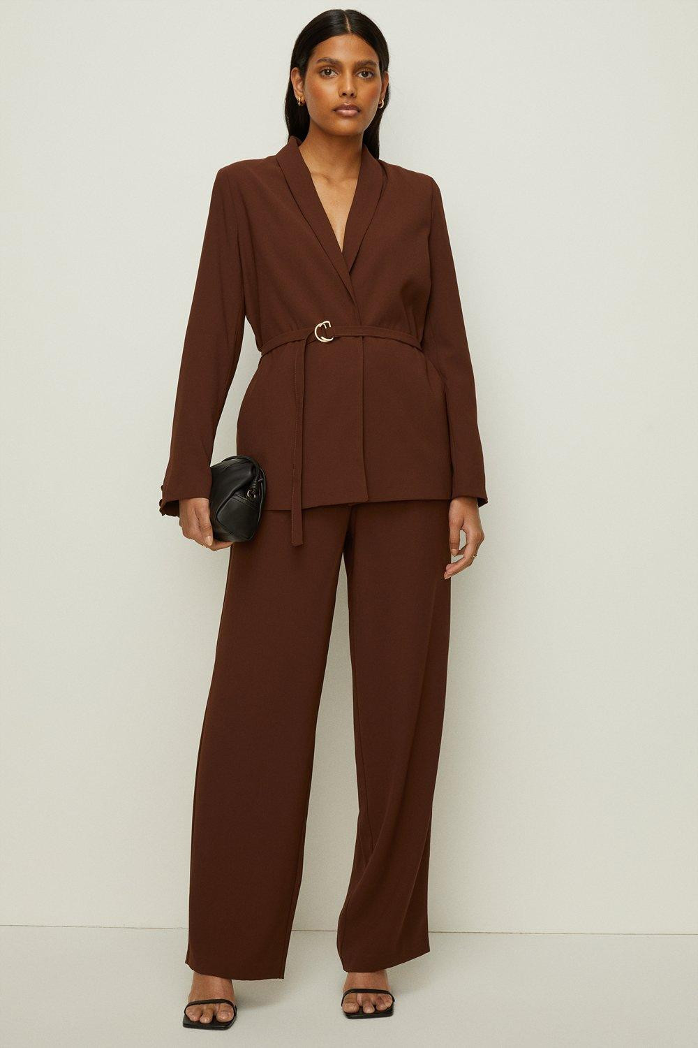 Belted Crepe Blazer | Oasis UK & IE