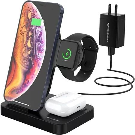 Techsmarter Fast Qi Wireless Charger & Dock 3-in-1 Charging Station | Walmart (US)