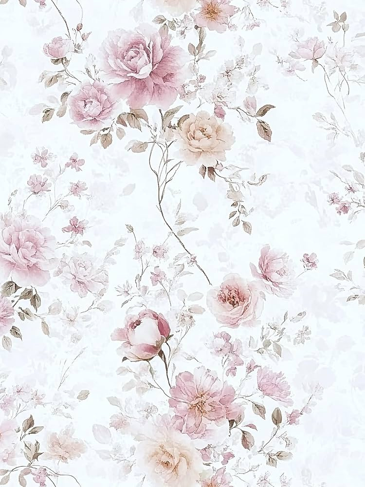 Vintage Floral Peel and Stick Wallpaper Pink Vintage Contact Paper 17in×118in Pink Rose Wallpape... | Amazon (US)