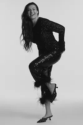 Hutch The Koto Faux-Feather Pants | Anthropologie (US)