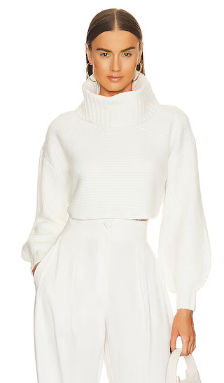 x REVOLVE Safia Peek A Boo Crop in Ivory | Revolve Clothing (Global)