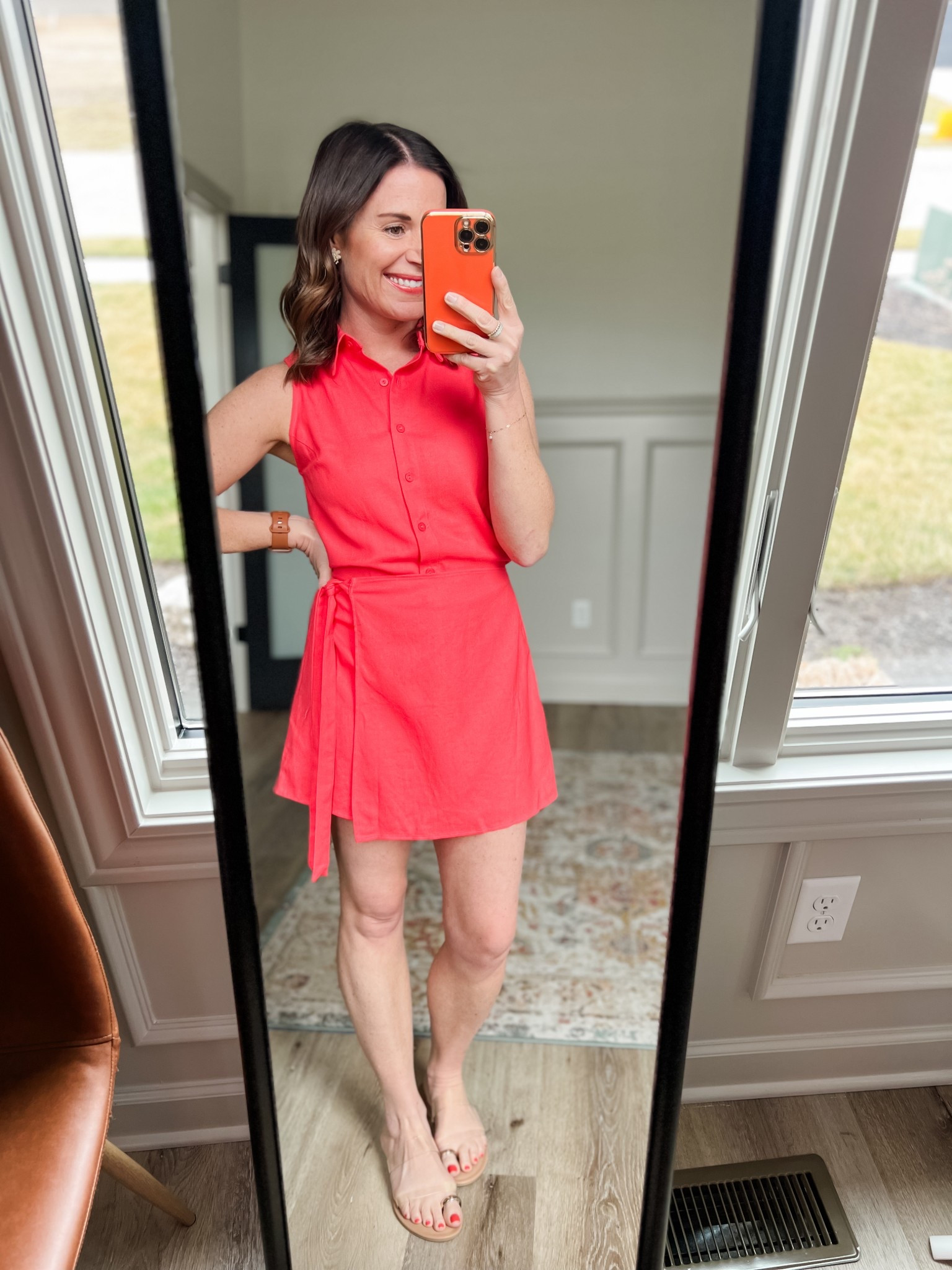 Bright Coral Romper 🌷🍂
Wearing XS 

#LTKFindsUnder50 #LTKStyleTip #LTKPetite