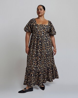 Leopard Print Poplin Maxi Dress | Simply Be (UK)