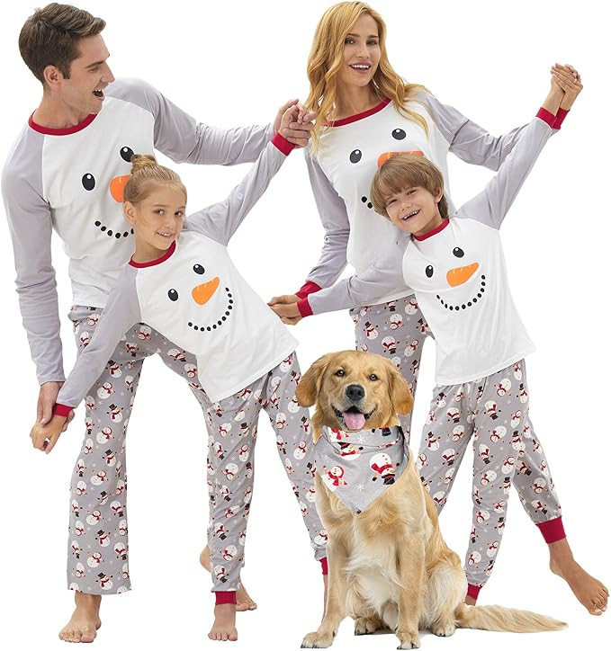 Tebbis Family Christmas Pajamas PJS Matching Set Adult Kids Baby Pet Dog & Doll Cotto | Amazon (US)